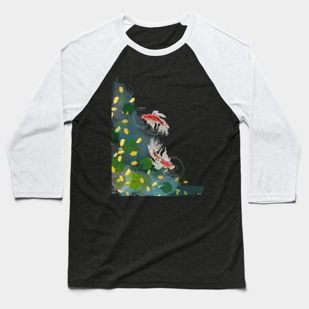 Ginkgo Pond Baseball T-Shirt by ColourMoiChic